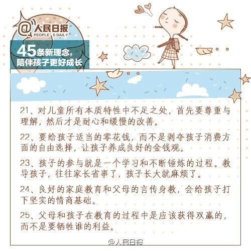 人民日?qǐng)?bào)：45條陪伴孩子的新理念，值得收藏！