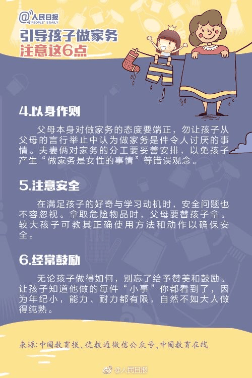 人民日?qǐng)?bào)：1-13歲孩子學(xué)做家務(wù)年齡表，舍不得用孩子才害了他！暑假動(dòng)起來！