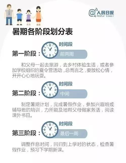 這份暑假學習計劃表，家長都在打印，快收藏！