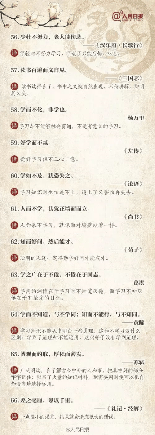人民日報推薦：100個古代金句，做人、作文都用得著